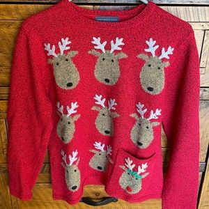 New! Red reindeer sweater